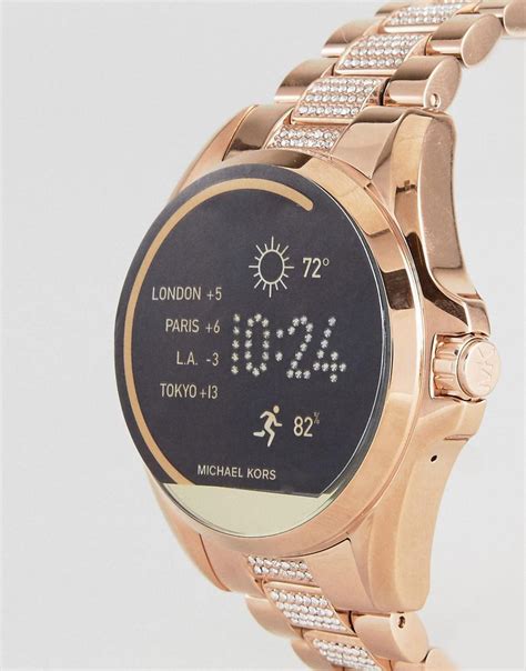 michael kors access bradshaw rose gold-tone smartwatch mkt5018|Michael Kors Access Women's Digital Bradshaw Rose Gold.